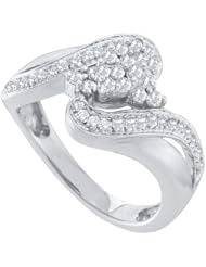 0.52CTW DIAMOND CLUSTER BRIDAL RING