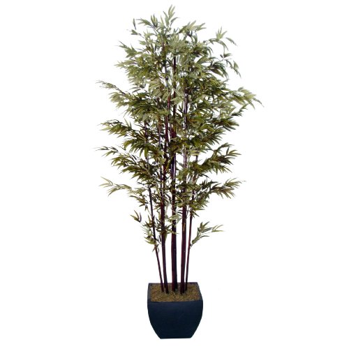 Laura Ashley  8 Foot Tall Realistic Bamboo Tree in Fiberstone Planter