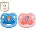 LittleForBig Bigshield Generation-II Big Sized Pacifier Printed Set - Pink Kitty and Blue Puppy