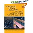 Managing Human Behavior in Public and Nonprofit Organizations