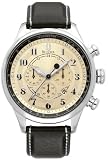 Bulova #96B137 Men's Stainless Steel Leather Strap Adventurer Chronograph Watch