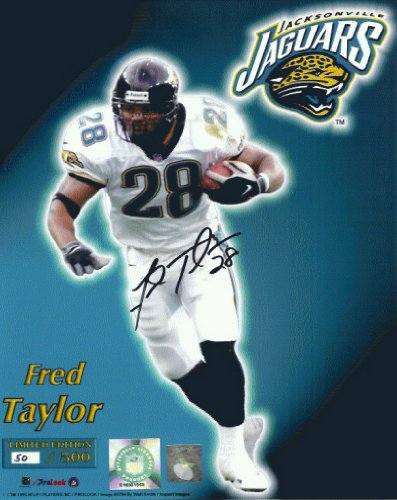Fred Taylor Autographed/Hand Signed Jacksonville Jaguars 8x10 Photo