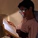 Hand-free Touch Switch Super Bright LED Lighted Up Bedroom Clamping Book Map Reading Glasses +2.00