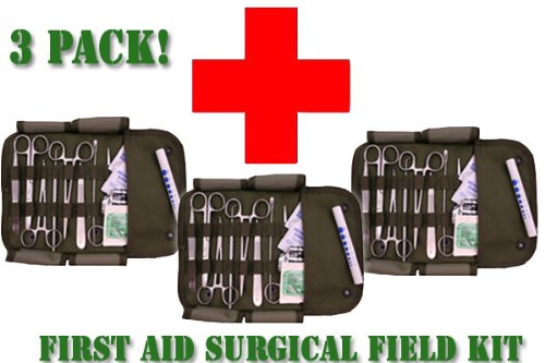 First Aid Field Surgical Kit (3 Pack)