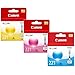 Canon CLI-221 Standard Yield Ink Cartridge Set Colors Only, Cyan, Magenta, Yellow