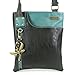 New Chala SWING Cross-body Bag Vegan Leather Dragonfly BLACK w/ Teal