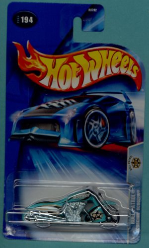 Mattel Hot Wheels 2004 1:64 Scale Roll Patrol Aqua Blue Scorchin Scooter Die Cast Police Car #194