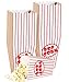 Small Movie Theater Small Popcorn Boxes - Paper Popcorn Boxes Striped Red and White - Great for movie night or movie party theme, theater themed decorations or Carnival party circus etc. (40 Boxes)
