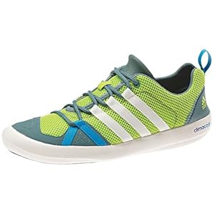 adidas Outdoor Climacool Boat Lace Boat Shoe - Men's Solar Slime/Chalk/Solar Blue 9.5