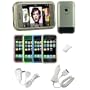 Apple iPhone Premium Snap-On Crystal Case with Belt Clip - Bundled with 12v Rapid Premium Car Charger and Home Travel Wall AC Adapter Charger - 5 Color Choices (Compatible with 1st Generation iPhones ONLY)