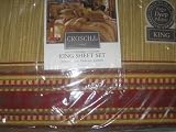 Croscill Romanoff 4 Pc King Sheet Set Gold Paisley