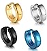 Jstyle Jewelry Stainless Steel Mens Womens Hoop Earrings Piercings Huggie Hypoallergenic