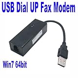 56k USB Fax Voice Data External V.90 V.92 Modem Compatible with Windows 7