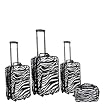 Rockland 4PC Zebra Luggage Set