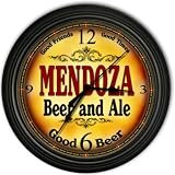 Mendoza 's Beer and Ale Cascading Pub Wall Clock