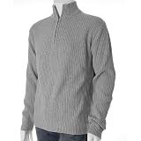Calvin Klein Mens 1/4 Zip Mock Neck Ribbed Sweater
