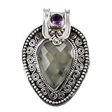 Handmade Sterling Silver Faceted Jade Pendant