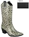 Capelli New York Shiny Baby Leopard Cowboy Ladies Rubber Rain Boot