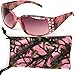 VertX Women's Pink Camouflage Sunglasses Rhinestone Camo - Pink Lens