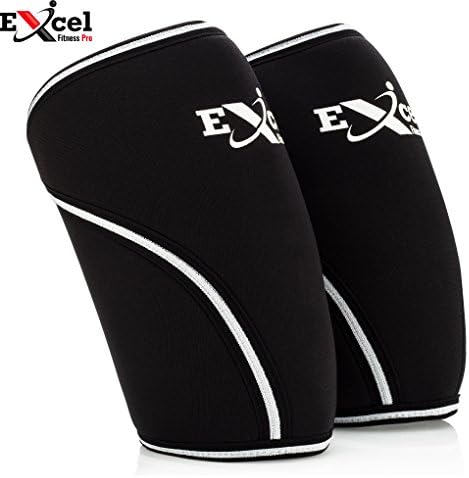 Excel Fitness Pro High Quality Compression Knee Sleeves (1 Pair) * Support &amp; Compression for Weightlifting or General Knee Support * For both Men and Women * One Pair with a 1-Year Warranty!