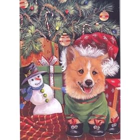 Corgi Santa Christmas Greeting Cards by Suzanne Renaud