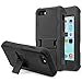 iPhone SE Case, iPhone 5 / 5S Case,RANZ Black Rugged Impact Armor Hybrid Heavy Duty with Kickstand Cover for Apple iPhone SE/iPhone 5 / 5s