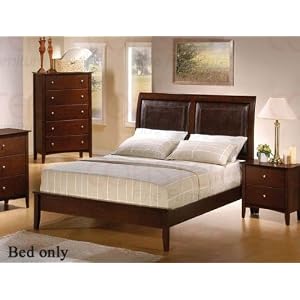 Queen Size Platform Bed in Walnut Finish