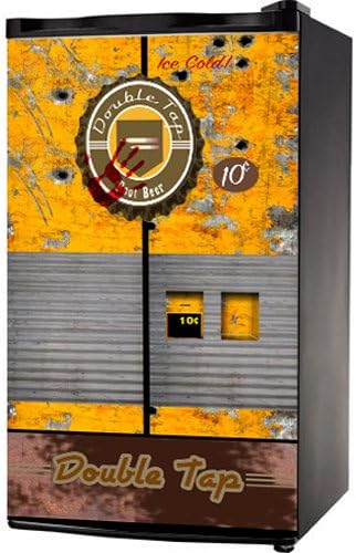 Rm Wraps Double Tap Rootbeer Mini Fridge Front Wrap