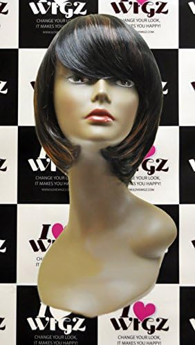 TUESDAY (#1B OFF BLACK) - SHORT BOB WITH FRONT BANG STYLE HEAT RESISTANT SYNTHETIC HAIR WIG
