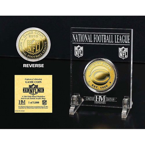 Highland Mint NFL Chicago Bears Chicago Bears 24KT Gold Game Coin