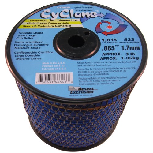 Cyclone .065-Inch 3-Pound Spool Commercial Grade 6-Blade Grass Trimmer Line, Blue CY065S3-2 Cyclone .065-Inch 3-Pound Spool Commercial Grade 6-Blade Grass Trimmer Line, Blue CY065S3-2