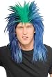 Blue and Green Sports Wig - Adult Std.