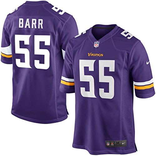 Elite 55# Barr Minnesota Mens Vikings Purple Football Jersey X-Large