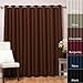 Best Home Fashion Wide Width Thermal Insulated Blackout Curtain - Antique Bronze Grommet Top - Chocolate - 100