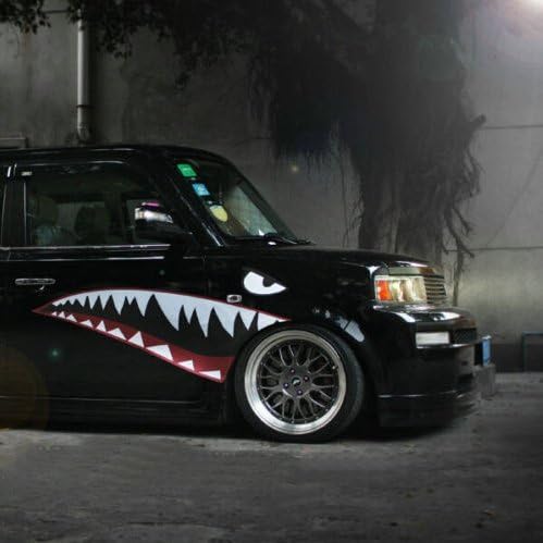 Creative auto-decor shark mouth car sticker colorful shark mouth car body decal A