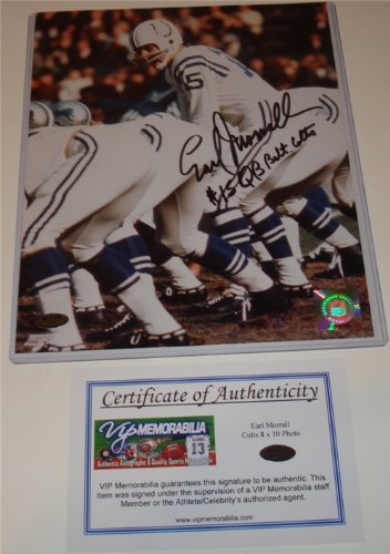 Earl Morrall Indianapolis/Baltimore Colts Autographed/Hand Signed 8 x 10 Photo