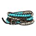 SilberDream Lederarmband Stein t�rkis f�r Damen Leder Armband Echtleder LA3191T