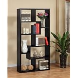 Black Two Way Display Cabinet / Bookcase