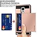 Vofolen Sliding Cover for Galaxy S8 Plus Case Wallet Card Holder ID Slot Pocket Heavy Duty Protection Dual Layer Protective Hard Shell Rugged Bumper Armor Case for Samsung Galaxy S8 Plus