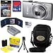 Canon PowerShot ELPH 115 IS 16.0 MP Digital Camera with 8x Optical Zoom and 720p HD Video Recording (Silver) + 7pc Bundle 16GB Accessory Kit