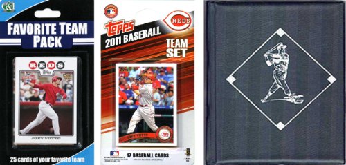 MLB Cincinnati Reds Licensed 2011 Topps Team Set and Favorite Player Trading Cards Plus Storage Album