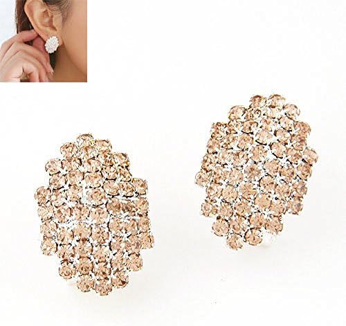Stars Pavilion Brand Fashion Jewelry Rhinestone Crystal Stud Clip Earrings For Women Brincos Grandes Pendientes 2015 Bijoux Ear Cuff