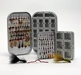 2 Fly Boxes + 100 Assorted Fly Fishing Flies