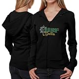 NCAA South Florida Bulls Ladies Black Puff Sleeve Full Zip Hoodie Jacket (Small)