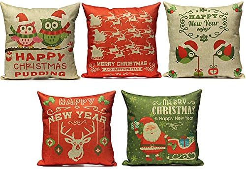Christmas Pillow Case New Year Gift Cushion Cover Home Decor