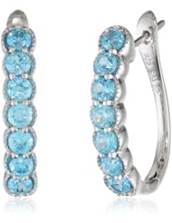 Sterling Silver Cubic Zirconia Hoop Earrings