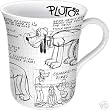 Licensed Disney Pluto Ceramic Sketch Book Coffee Mug
