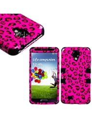 Wireless: myLife (TM) Black - Pink Leopard Spots Design (3 Piece Hybrid) Hard and Soft Case for the Samsung Galaxy S4 "Fits Models: I9500, I9505, SPH-L720, Galaxy S IV, SGH-I337, SCH-I545, SGH-M919, SCH-R970 and Galaxy S4 LTE-A Touch Phone" (Fitted Front and Back Solid Cover Case + Internal Silicone Gel Rubberized Tough Armor Skin + Lifetime Warranty + Sealed Inside myLife Authorized Packaging) "ADDITIONAL DETAILS: This three layer Galaxy S4 armor skin gel fit together case is made of grip easy smooth silicone and hardshell plates that slide in to your pocket easily yet wont slip out of your hand" - myLife Brand Products