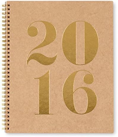 Sugar Paper Kraft Bold Planner 8.5x11 Gold Details 2016 by Sugar Paper LA