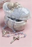 Pack of 4 Baby Boy Porcelain Keepsake Boxes With Rosaries